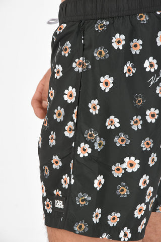 Printed FLOWER Boxer Swimsuit