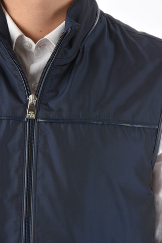 ID Gilet Imbottito MOORER con Dettagli in Ecopelle
