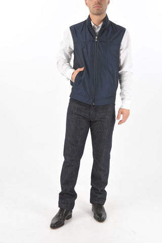 ID Gilet Imbottito MOORER con Dettagli in Ecopelle