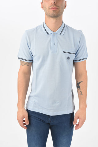 ID Flush Breast-pocket PIQUET Cotton Polo
