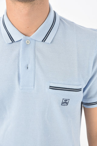 ID Flush Breast-pocket PIQUET Cotton Polo