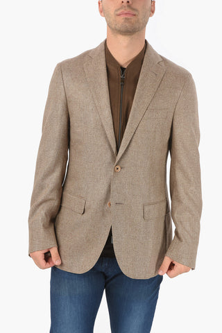 ID Blazer IDENTITY in Seta District Check con Dettagli Removibili