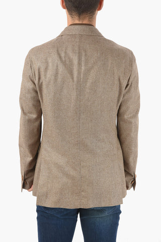 ID Blazer IDENTITY in Seta District Check con Dettagli Removibili