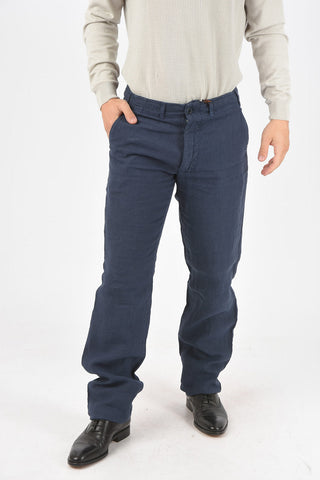 ID Pantaloni in Lino con Elastico in Vita