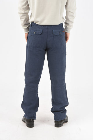ID Pantaloni in Lino con Elastico in Vita