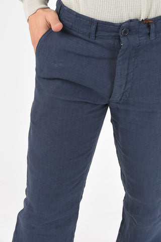 ID Pantaloni in Lino con Elastico in Vita