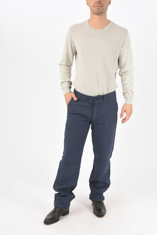 ID Pantaloni in Lino con Elastico in Vita