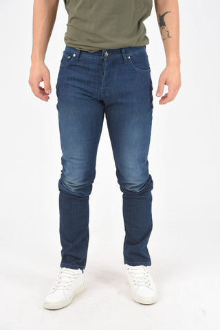 ID LUXURY DENIM Jeans Lavaggio Scuro a 5 Tasche 17cm