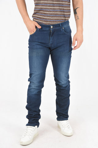 ID LUXURY DENIM Dark-washed Stretched Jeans with 5 Pockets 17cm