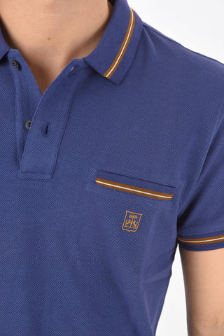 ID Flush Breast-pocket PIQUET Cotton Polo