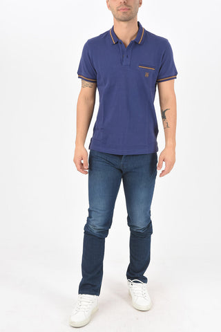 ID Flush Breast-pocket PIQUET Cotton Polo