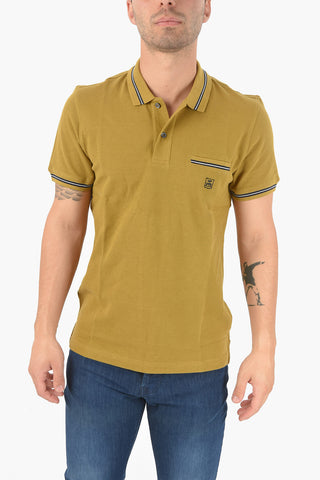 ID Flush Breast-pocket PIQUET Cotton Polo