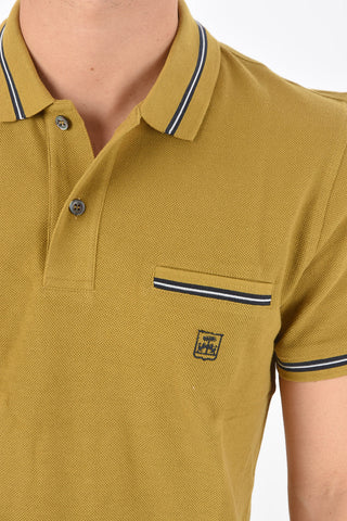 ID Flush Breast-pocket PIQUET Cotton Polo