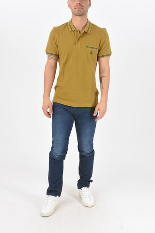 ID Flush Breast-pocket PIQUET Cotton Polo