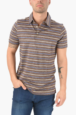 Balanced Stripe LINOMEL Flax Polo
