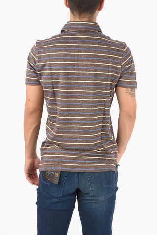 Balanced Stripe LINOMEL Flax Polo