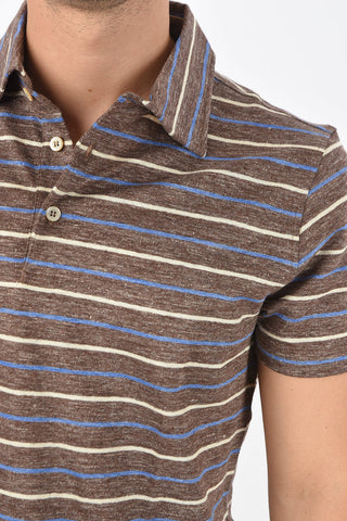 Balanced Stripe LINOMEL Flax Polo