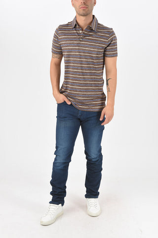 Balanced Stripe LINOMEL Flax Polo