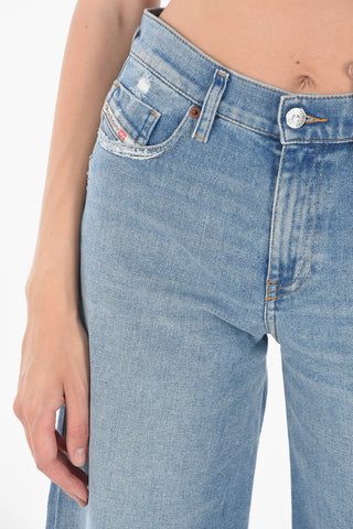 Regular Waist D-AKEMI bootcut jeans with Visible Stitchings