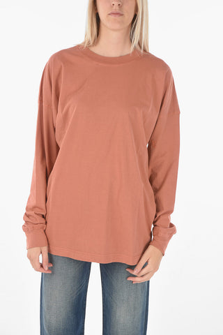 Solid Color T-BLONG-B1 Crew-Neck T-shirt
