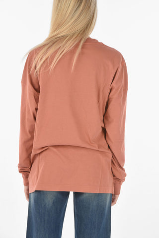 Solid Color T-BLONG-B1 Crew-Neck T-shirt