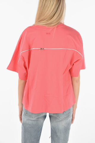 back zip crew-neck T-BOWLY-A1 t-shirt