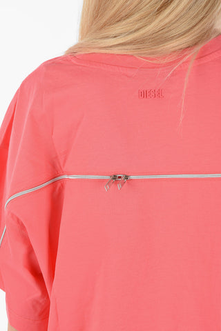 back zip crew-neck T-BOWLY-A1 t-shirt
