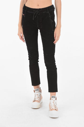 Drawstring Waist Velvet D-KRAILEY-SP1-NE Boyfriend Jogg Jeans