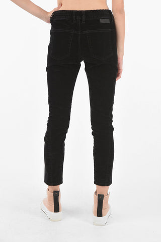 Drawstring Waist Velvet D-KRAILEY-SP1-NE Boyfriend Jogg Jeans