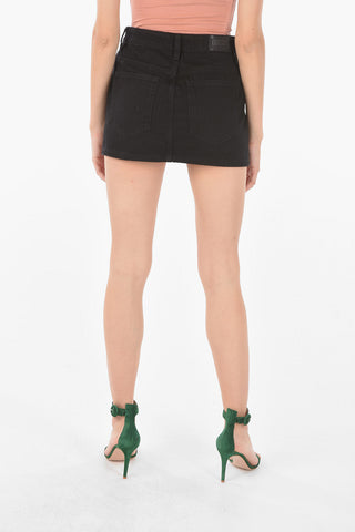 solid color denim DE-EISY mini skirt