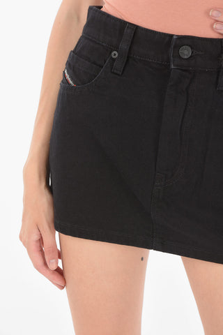 solid color denim DE-EISY mini skirt