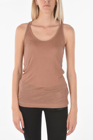 Ribbed T-CARIB Tank Top With Silver Detail On The Back