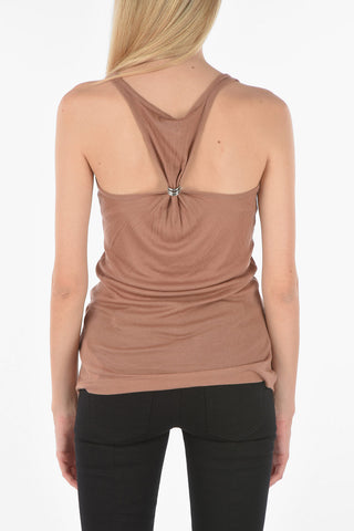 Ribbed T-CARIB Tank Top With Silver Detail On The Back