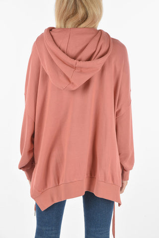 Hooded F-JUSTINA Sweatshirt with SIde Drawstrings
