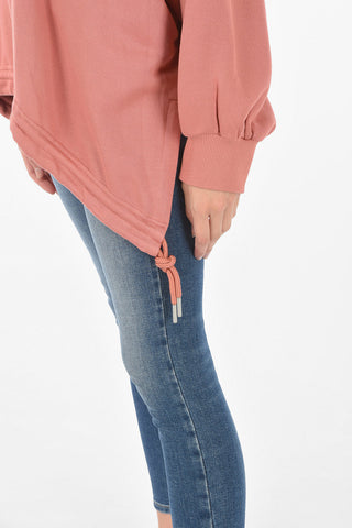 Hooded F-JUSTINA Sweatshirt with SIde Drawstrings