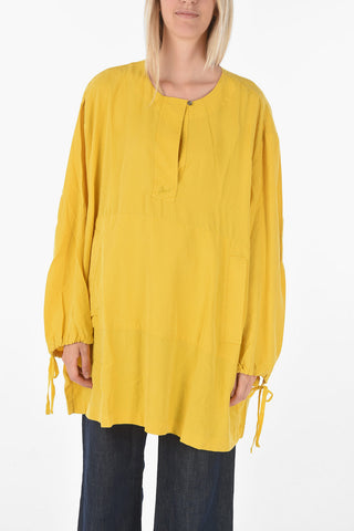 Solid Color 2 Pockets C-CABIRIA shirtdress