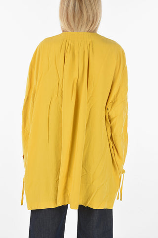 Solid Color 2 Pockets C-CABIRIA shirtdress