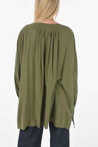  Solid Color 2 Pockets C-CABIRIA shirtdress