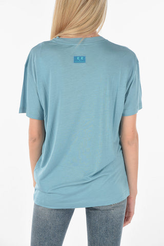 T-shirt Girocollo Oversized a Tinta Unita