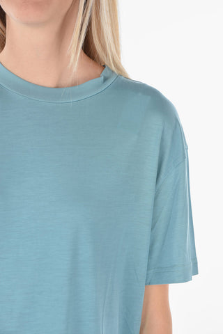 T-shirt Girocollo Oversized a Tinta Unita