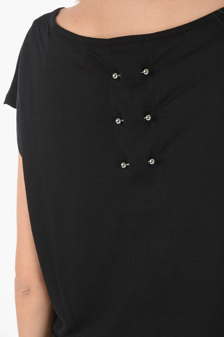 Piearcing on the Back T-IMMERS T-shirt with split Hem