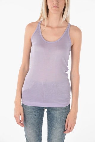 silver detail T-CARIB ribbed tank top