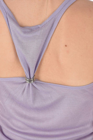 silver detail T-CARIB ribbed tank top