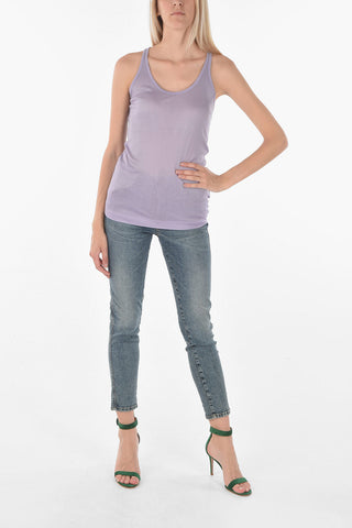 silver detail T-CARIB ribbed tank top