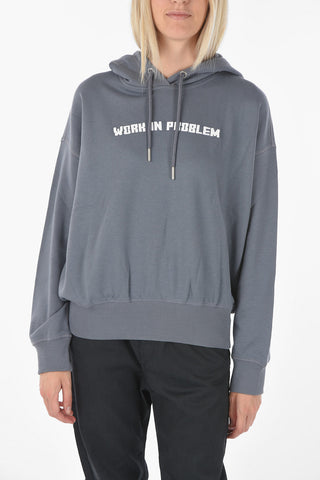 Hooded F-MAGDALENA Sweatshirt with Lettering Embroidery