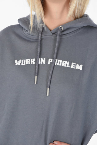 Hooded F-MAGDALENA Sweatshirt with Lettering Embroidery