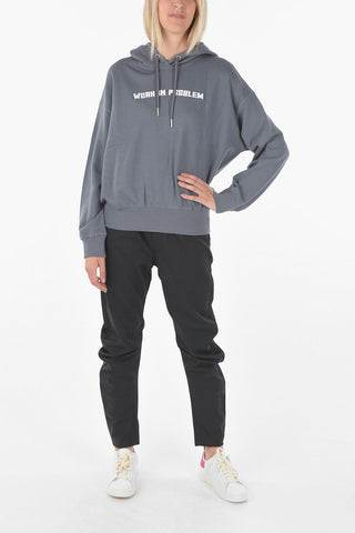 Hooded F-MAGDALENA Sweatshirt with Lettering Embroidery