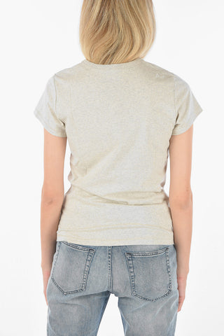 crew-neck T-SLIPCUP T-shirt with print on the front