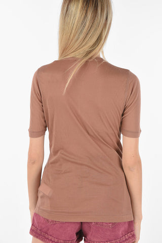 Ribbed Slim Fit T-PAELA T-shirt With Chain