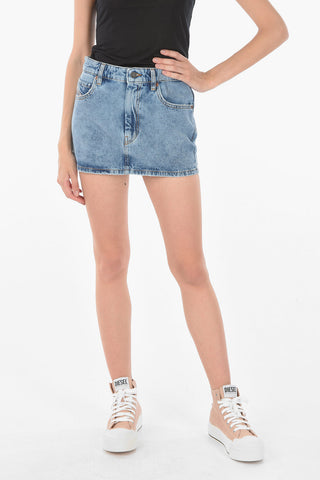 solid color denim DE-EISY mini skirt